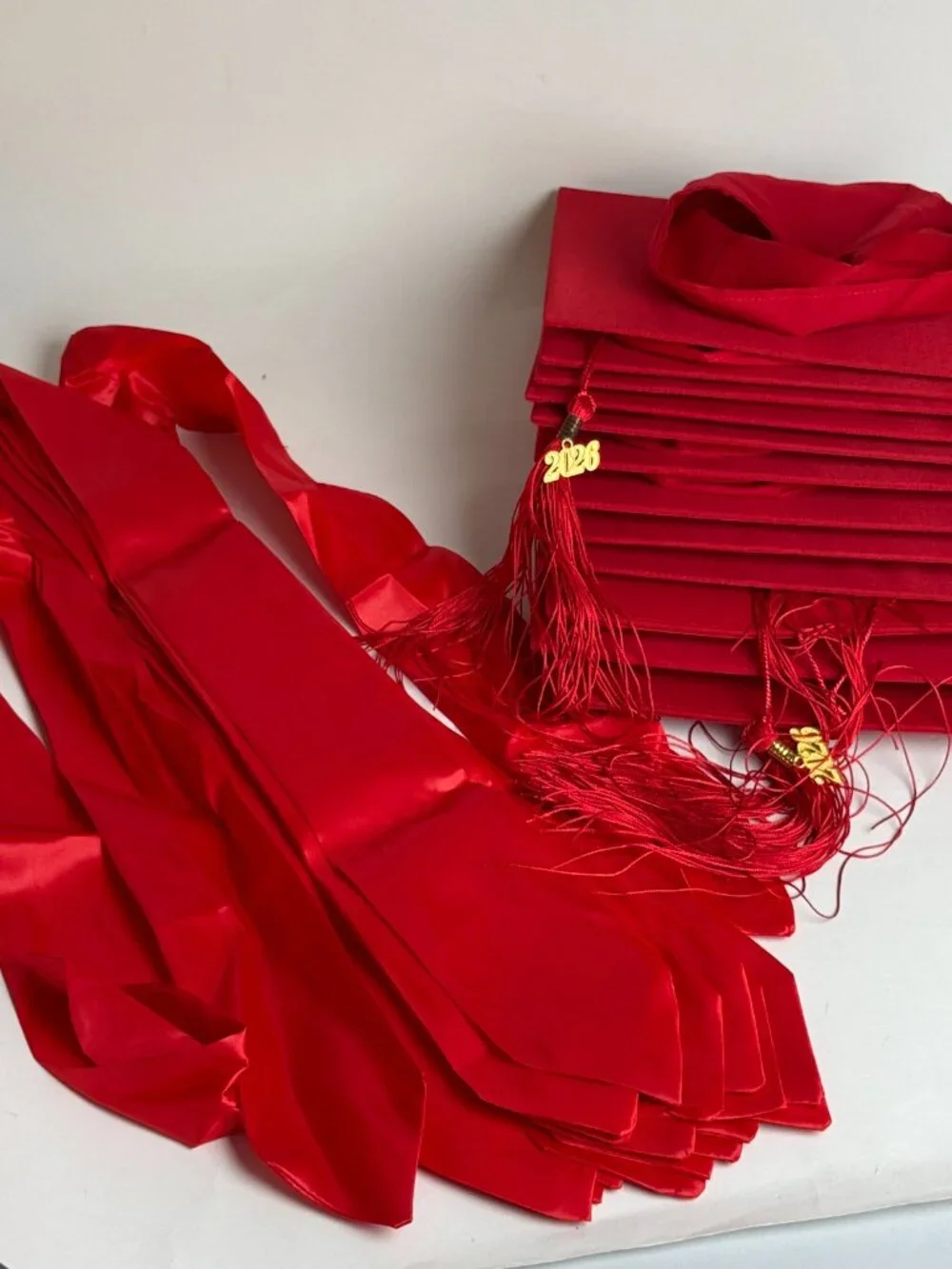 🎓12 Pairs/24 Pcs Child Size Preschool Graduation Cap and Stole Set Kindergarten